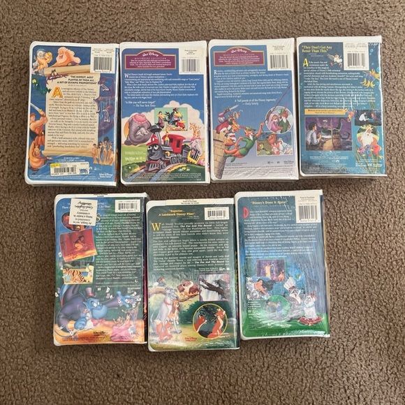 Lot Of 7 Vintage Authentic Factory Sealed With Stickers Disney VHS Movies! Rare - Picture 5 of 8